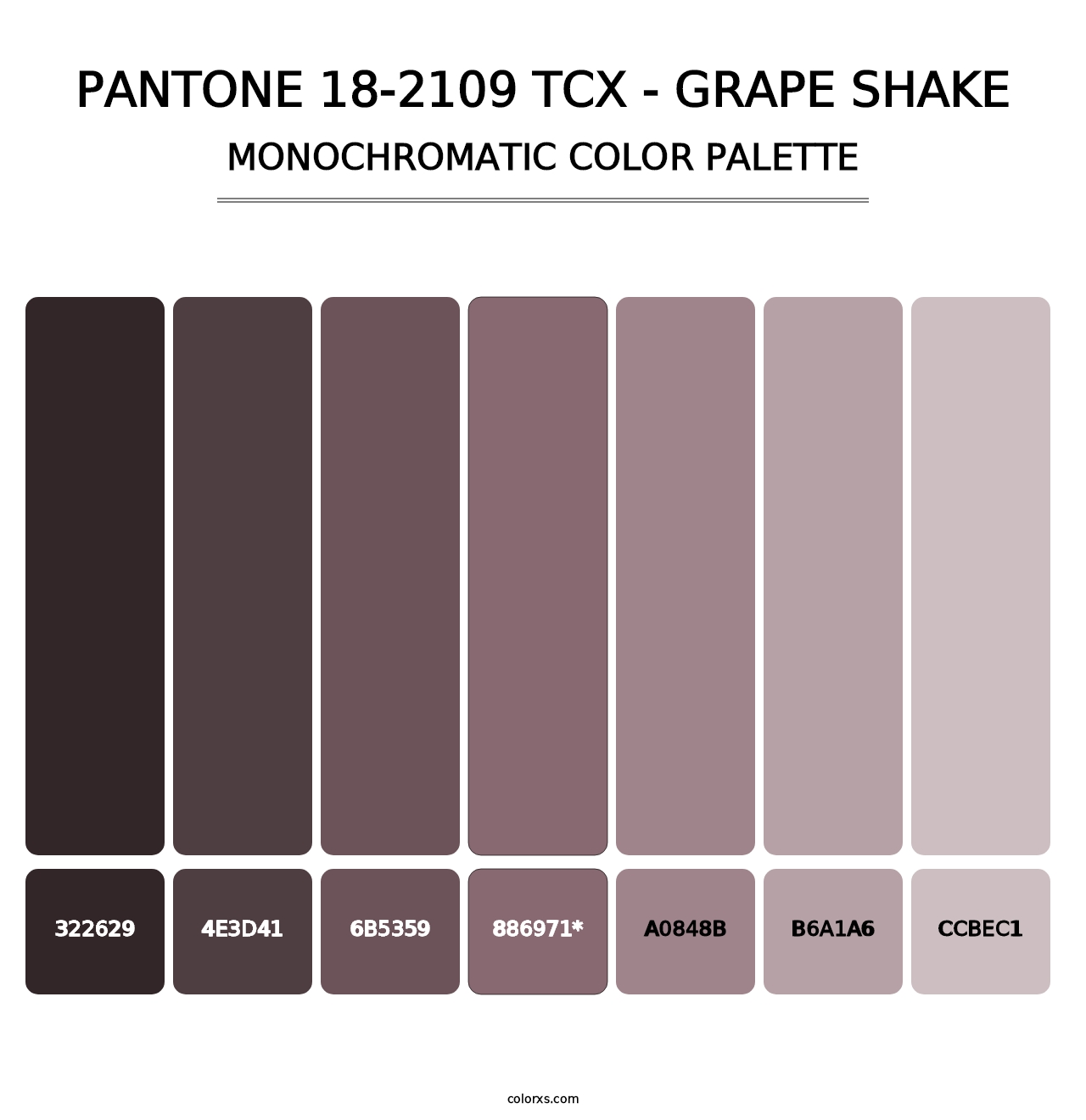 PANTONE 18-2109 TCX - Grape Shake - Monochromatic Color Palette