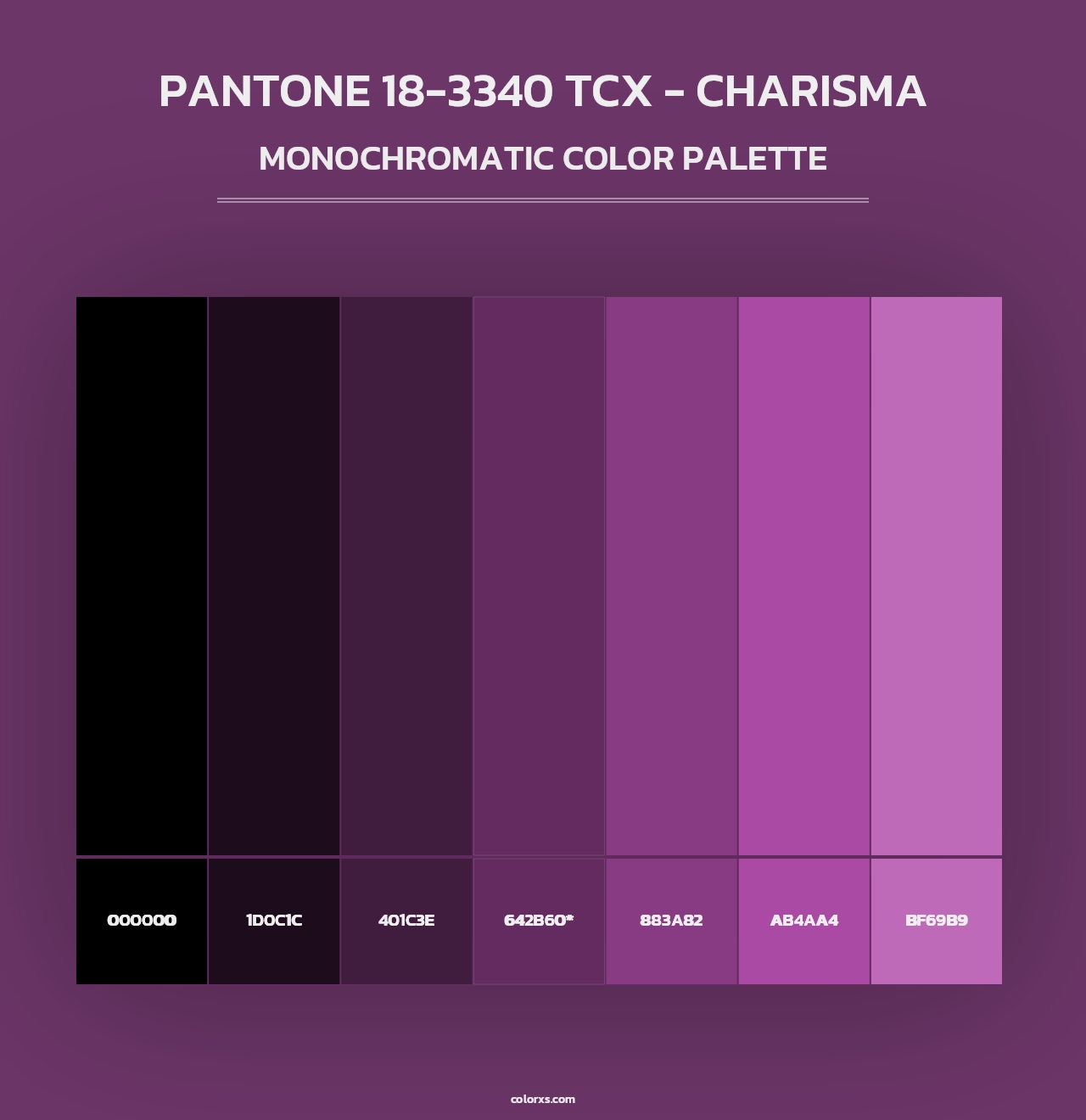 PANTONE 18-3340 TCX - Charisma - Monochromatic Color Palette