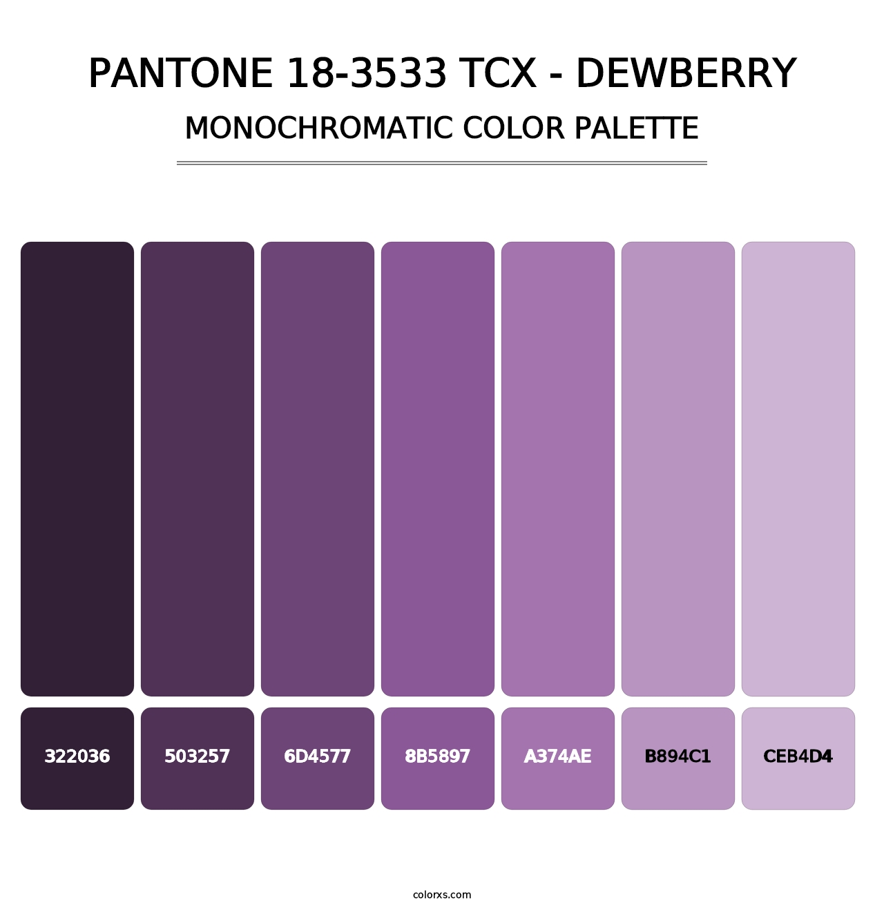 PANTONE 18-3533 TCX - Dewberry - Monochromatic Color Palette
