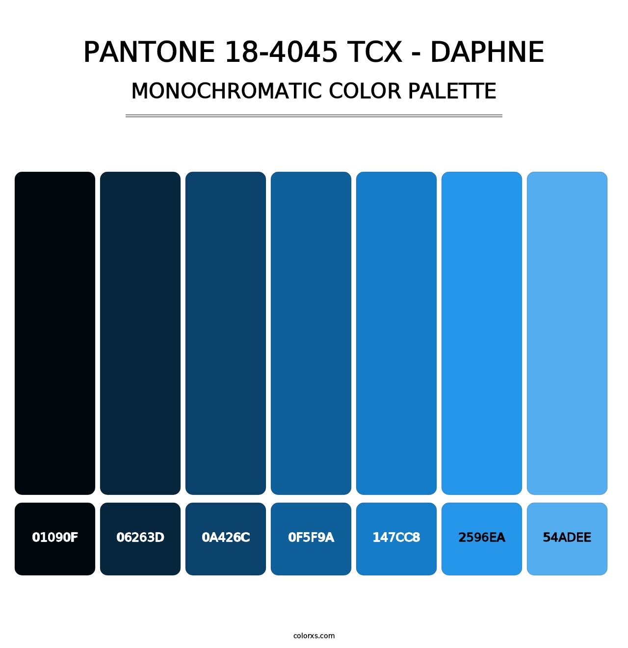 PANTONE 18-4045 TCX - Daphne - Monochromatic Color Palette