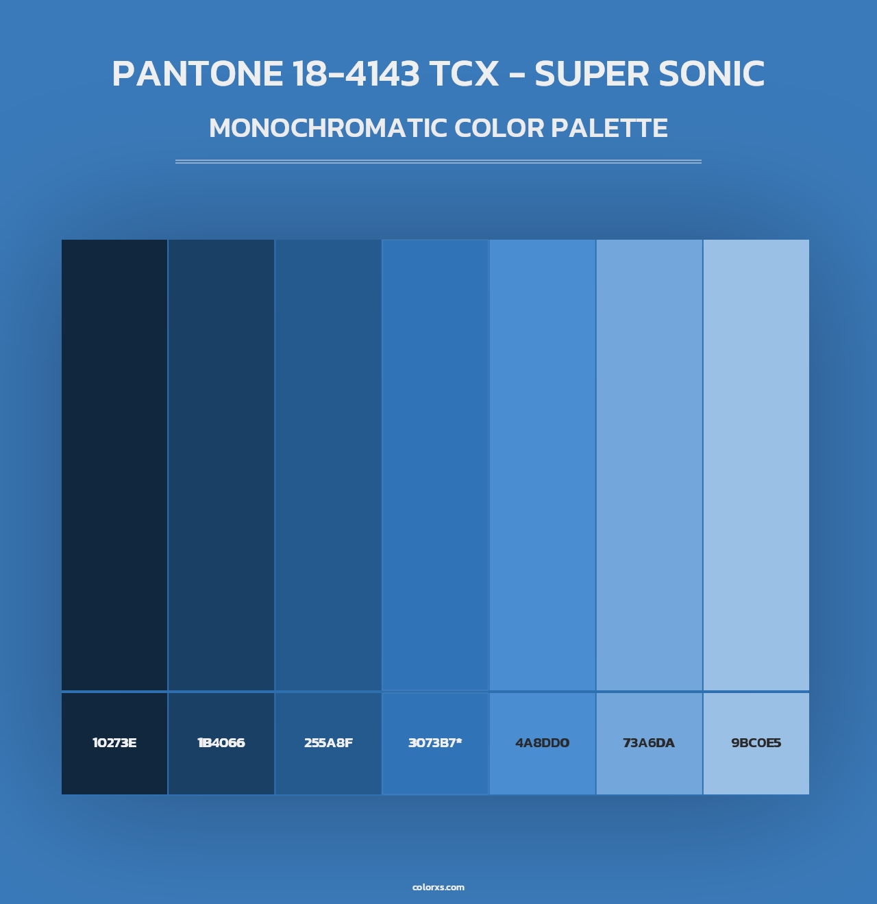PANTONE 18-4143 TCX - Super Sonic - Monochromatic Color Palette