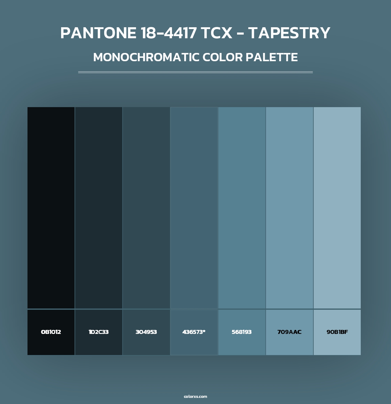 PANTONE 18-4417 TCX - Tapestry - Monochromatic Color Palette