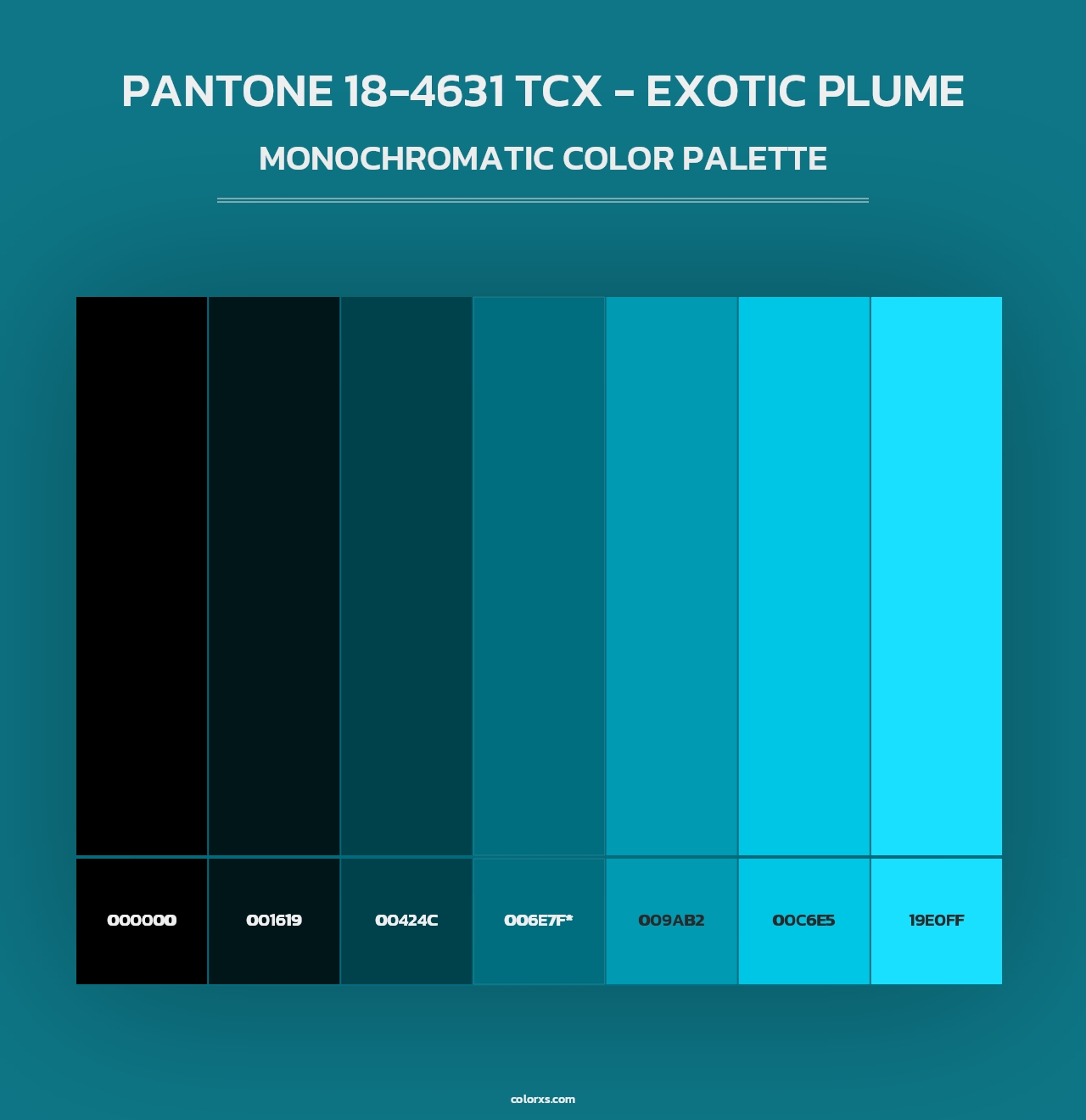 PANTONE 18-4631 TCX - Exotic Plume - Monochromatic Color Palette