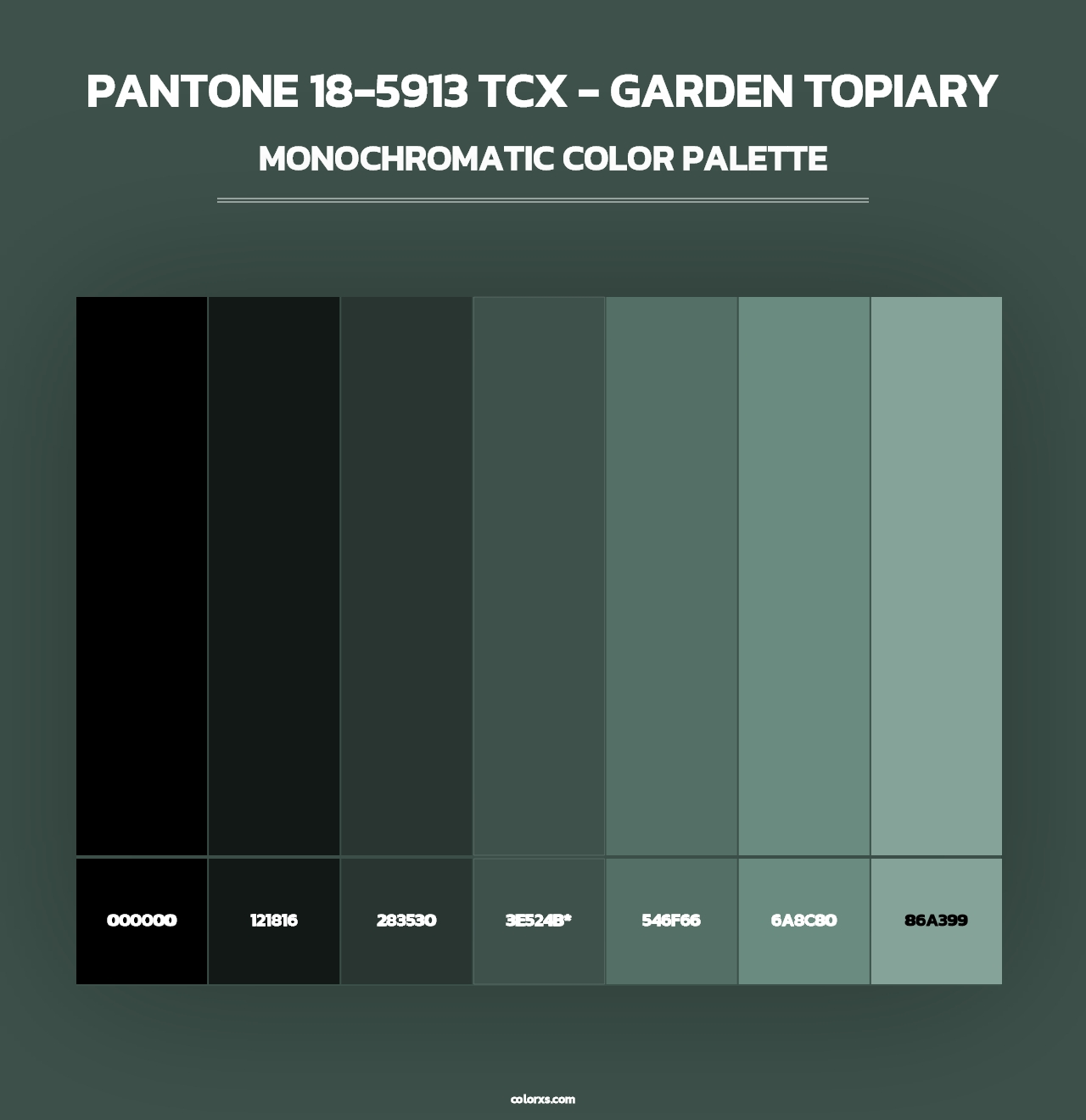 PANTONE 18-5913 TCX - Garden Topiary - Monochromatic Color Palette