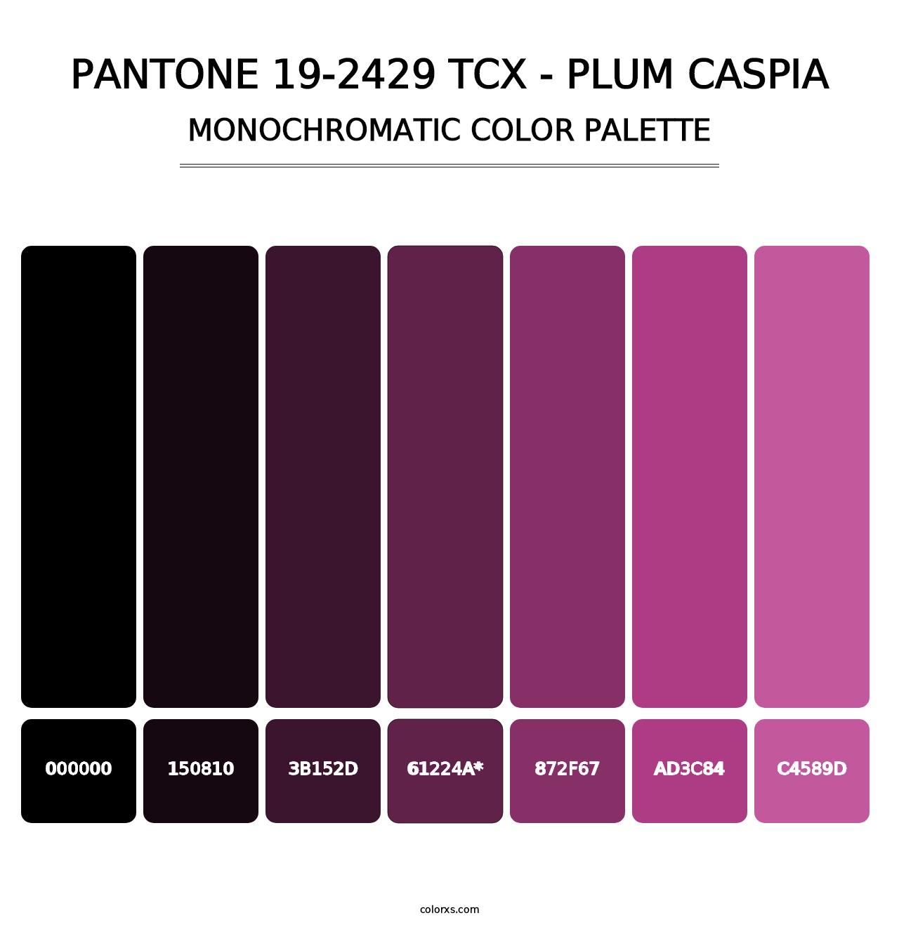 PANTONE 19-2429 TCX - Plum Caspia - Monochromatic Color Palette