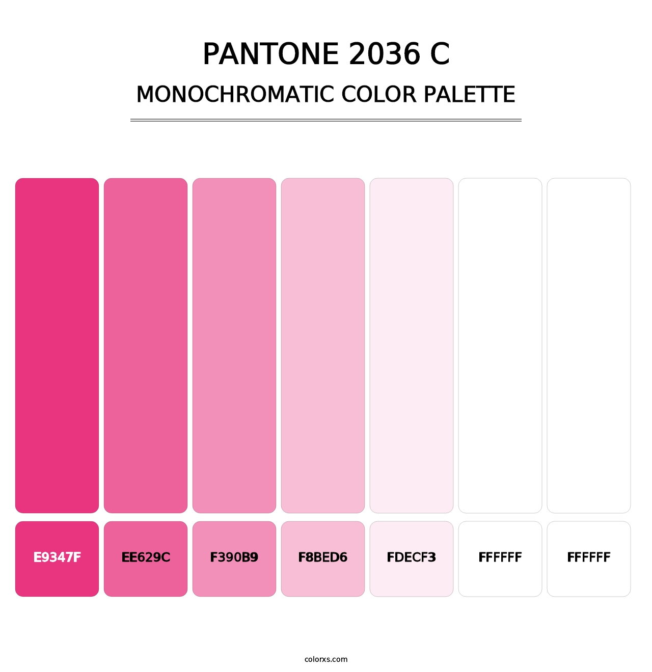 PANTONE 2036 C - Monochromatic Color Palette