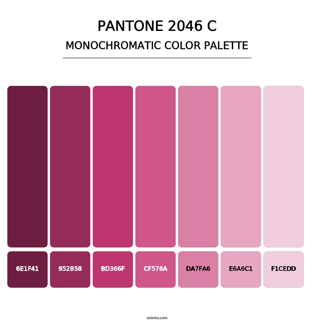 PANTONE 2046 C - Monochromatic Color Palette
