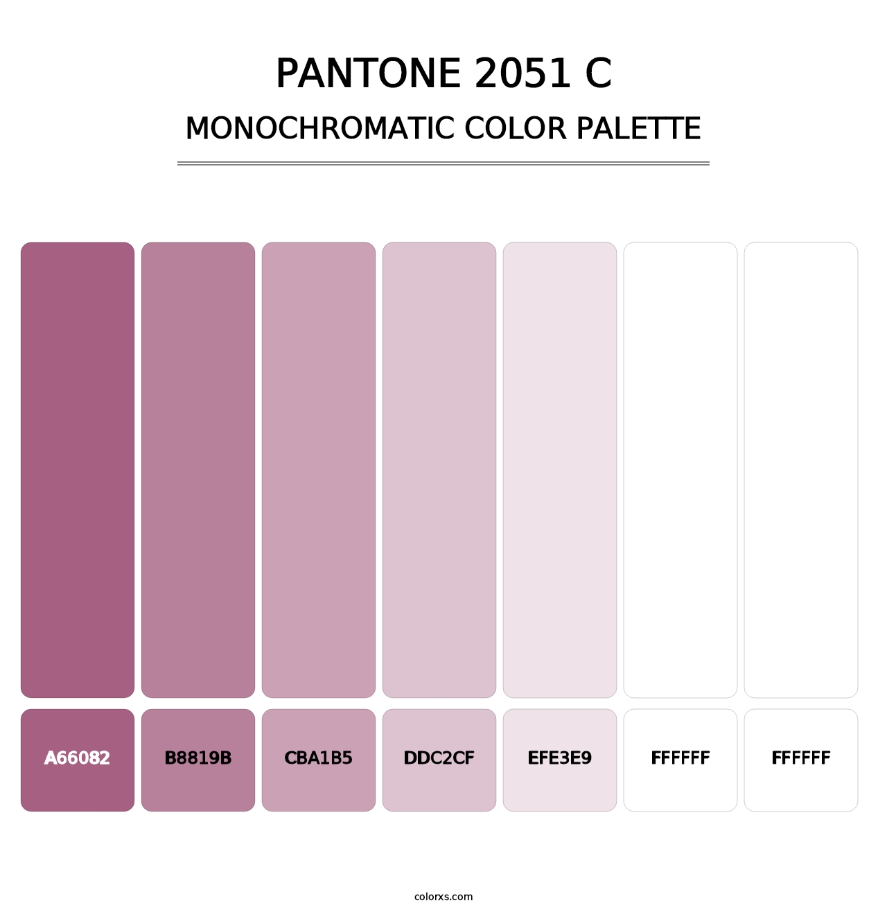 PANTONE 2051 C - Monochromatic Color Palette