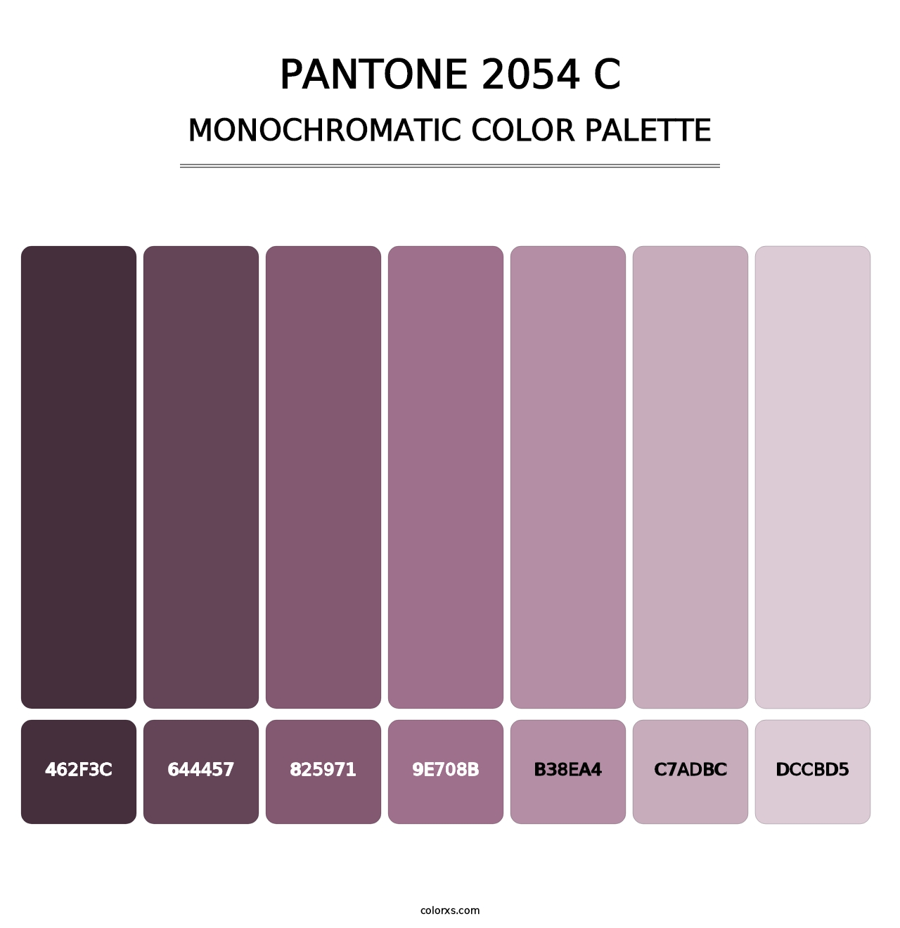 PANTONE 2054 C - Monochromatic Color Palette