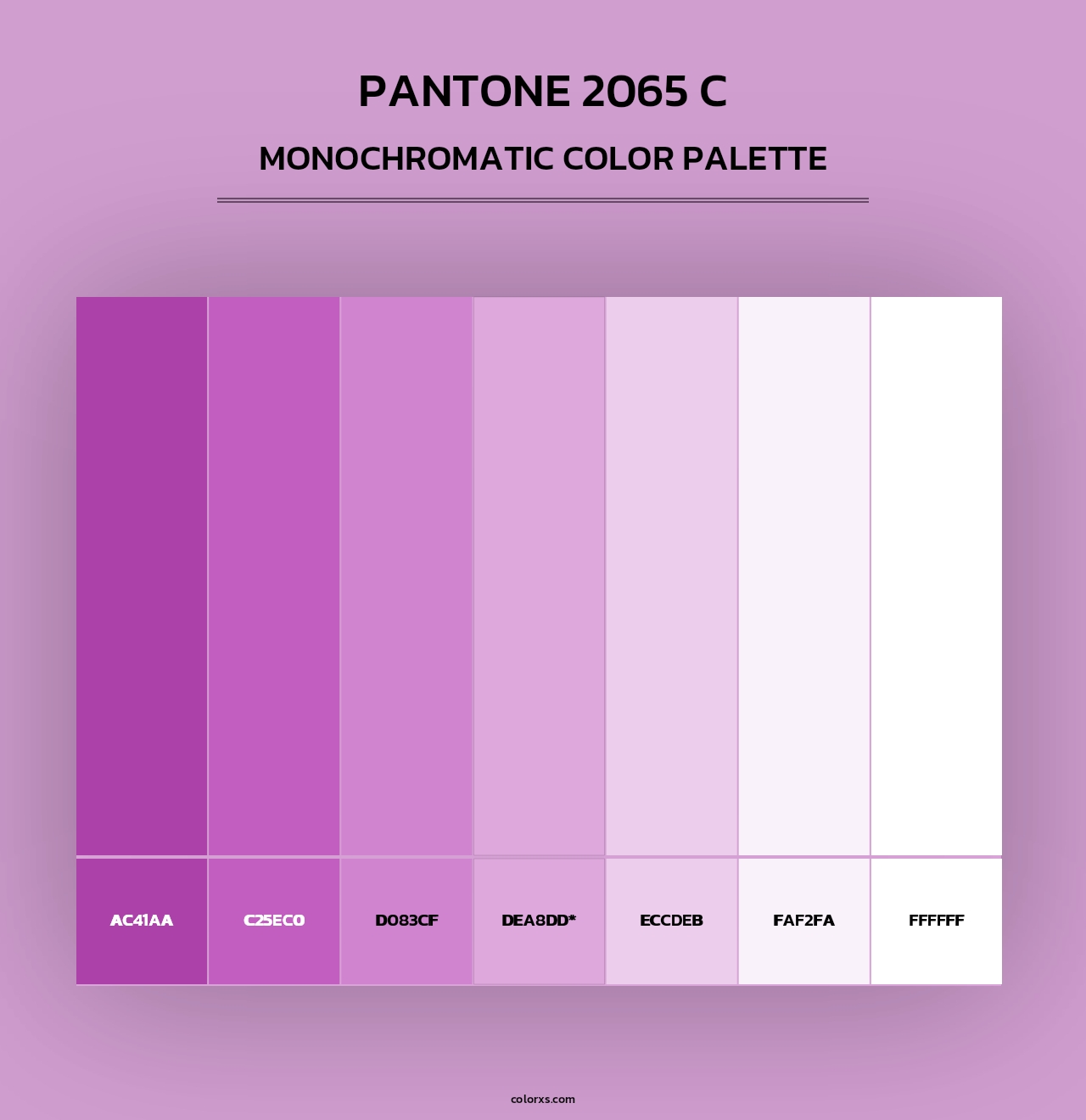 PANTONE 2065 C - Monochromatic Color Palette