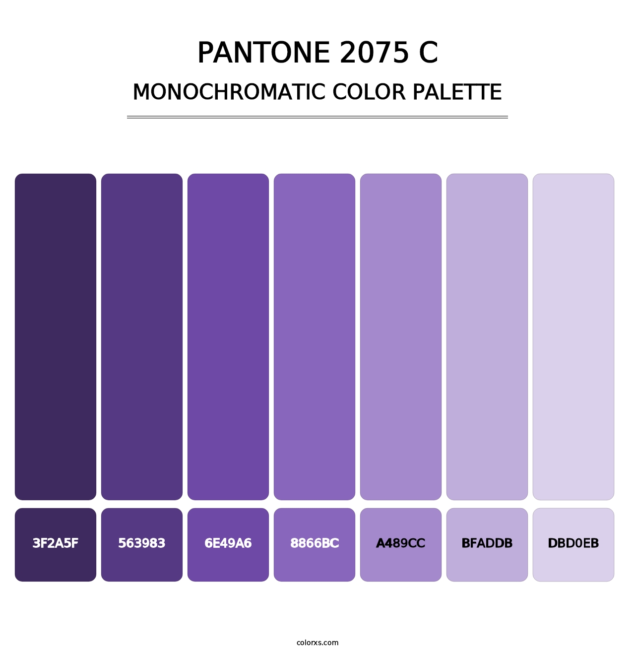 PANTONE 2075 C - Monochromatic Color Palette