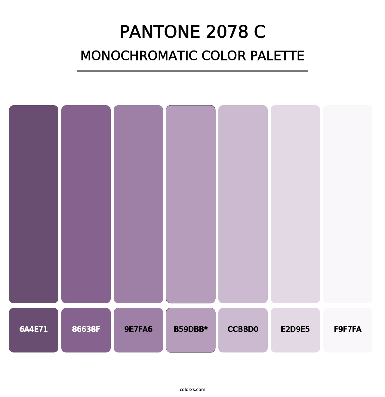 PANTONE 2078 C - Monochromatic Color Palette