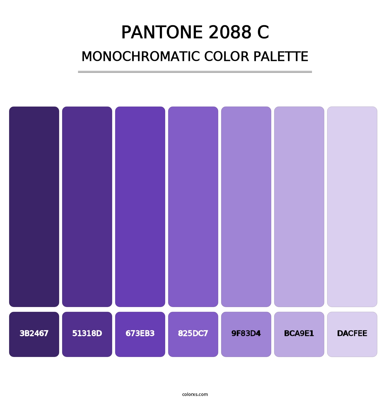 PANTONE 2088 C - Monochromatic Color Palette
