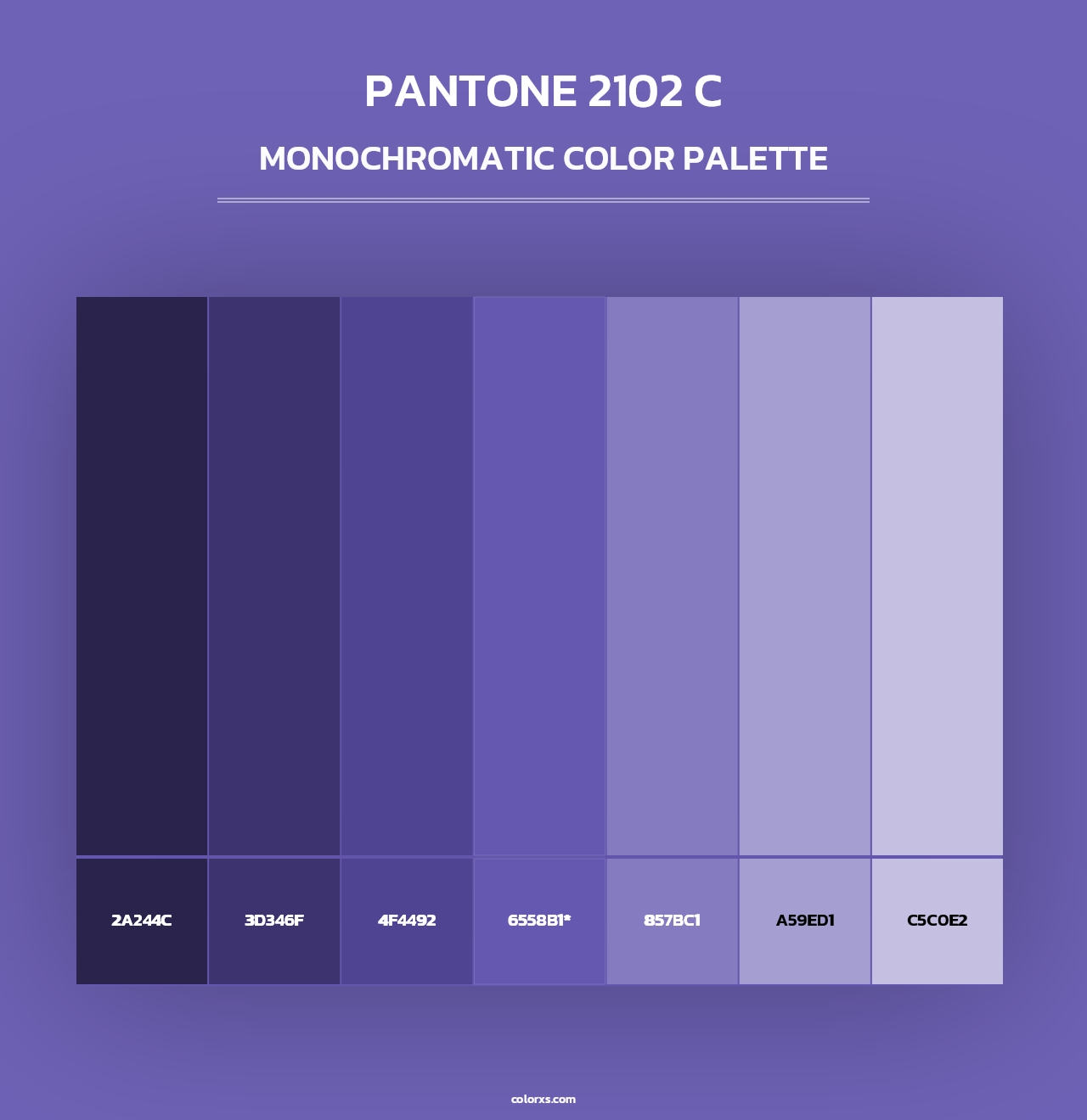 PANTONE 2102 C - Monochromatic Color Palette