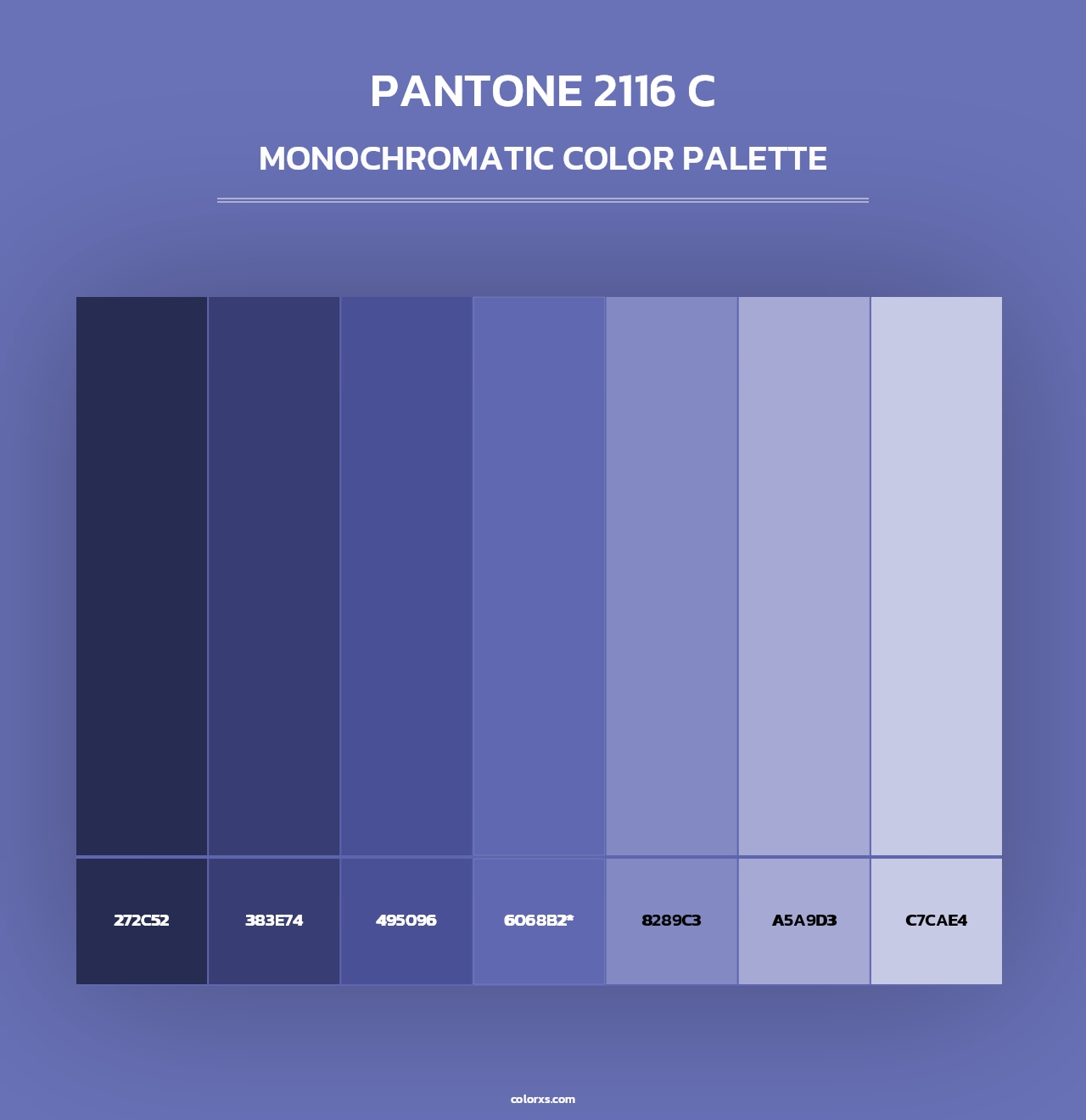 PANTONE 2116 C - Monochromatic Color Palette