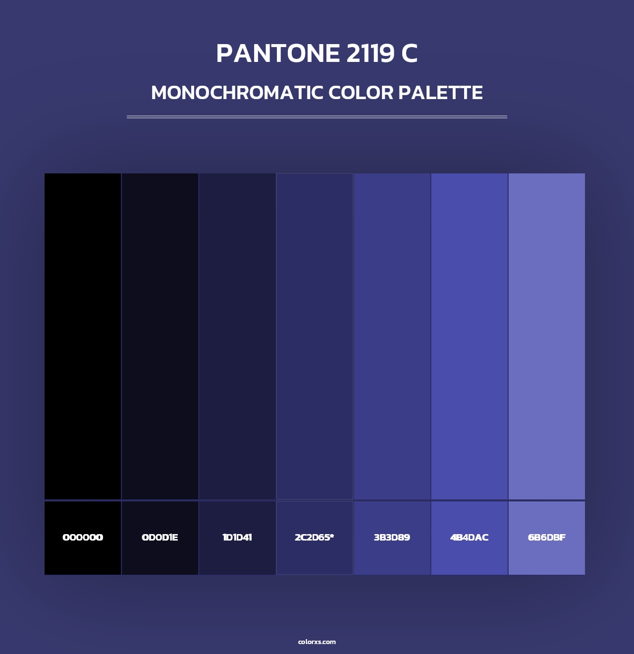 PANTONE 2119 C - Monochromatic Color Palette