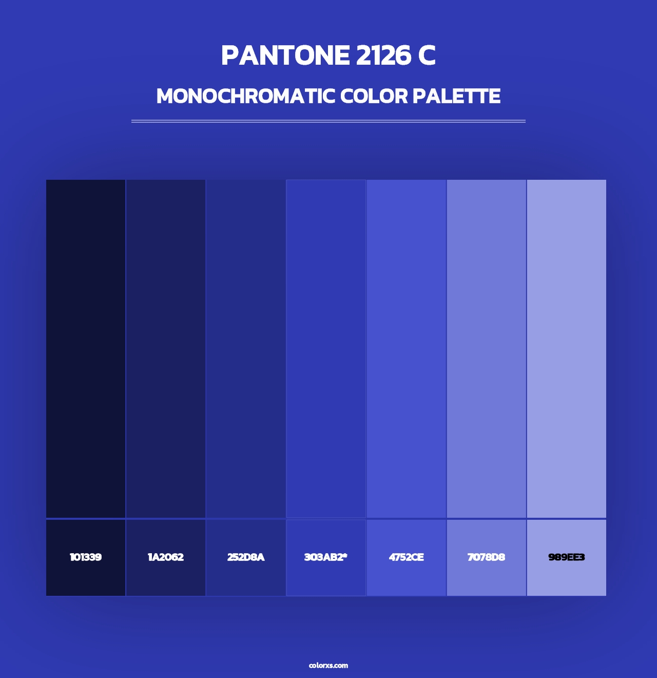 PANTONE 2126 C - Monochromatic Color Palette