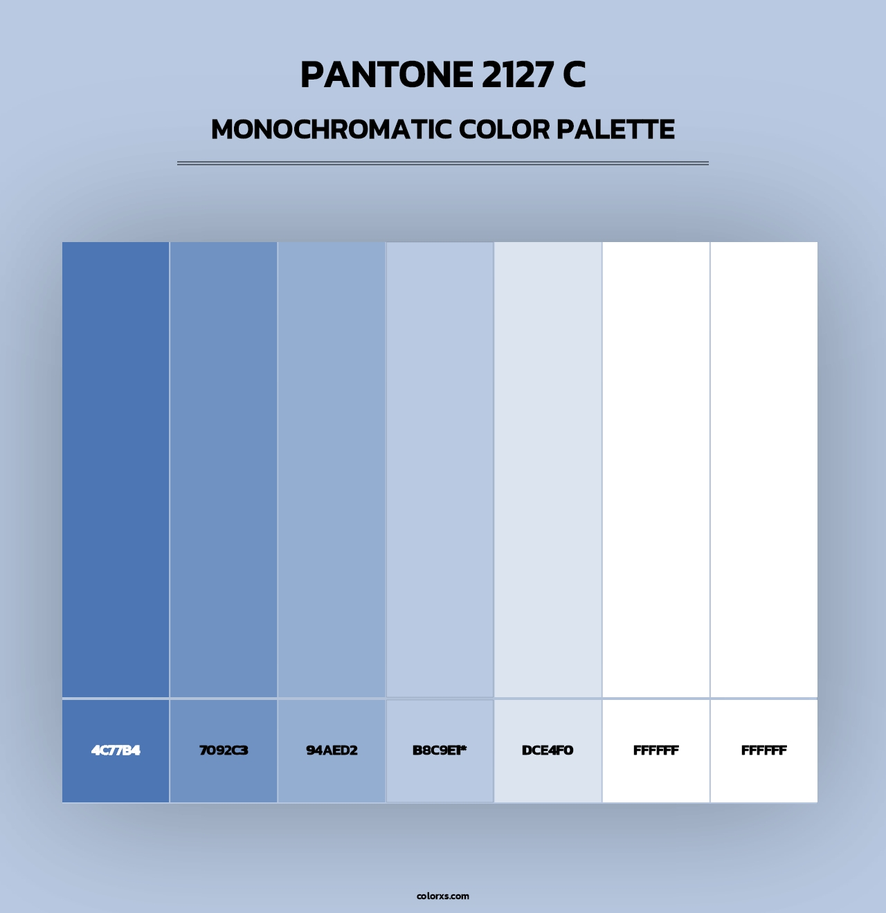 PANTONE 2127 C - Monochromatic Color Palette