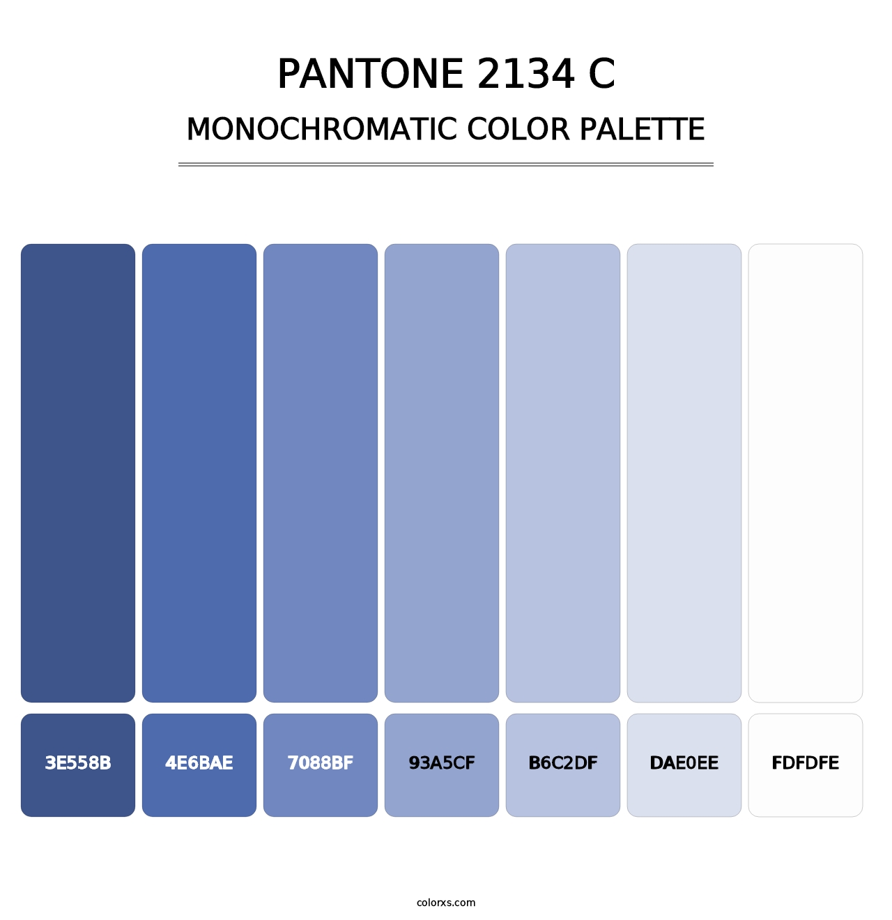 PANTONE 2134 C - Monochromatic Color Palette
