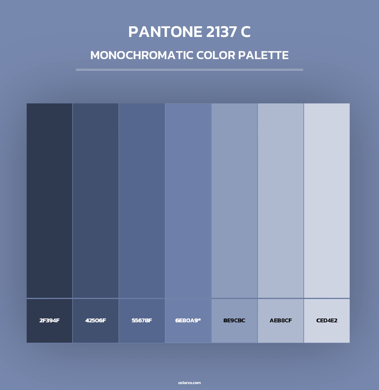 PANTONE 2137 C - Monochromatic Color Palette
