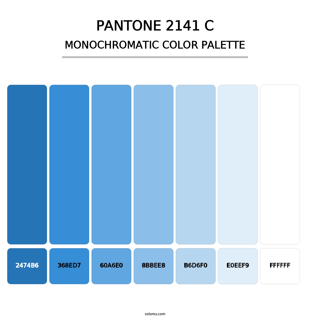 PANTONE 2141 C - Monochromatic Color Palette