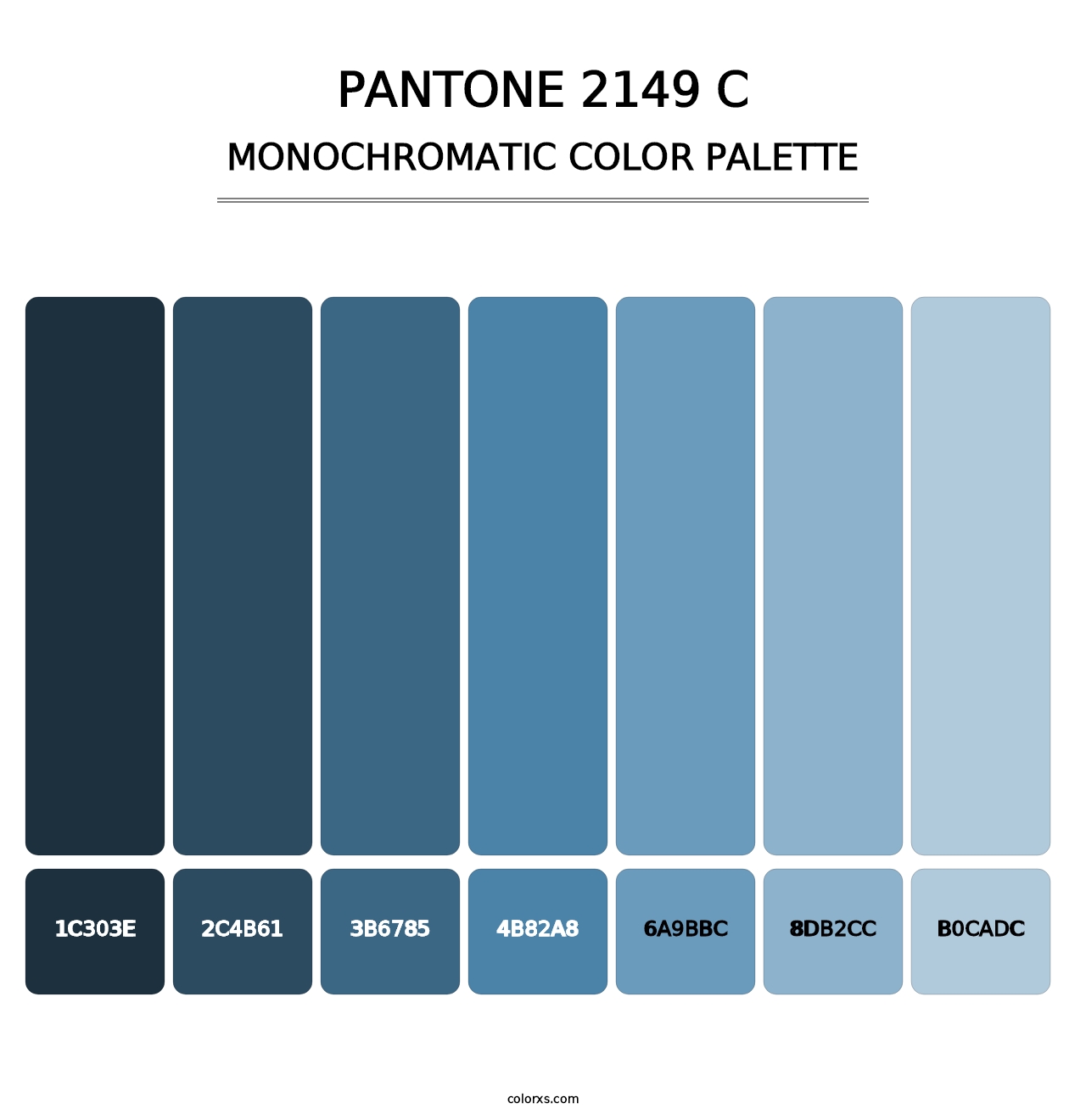 PANTONE 2149 C - Monochromatic Color Palette