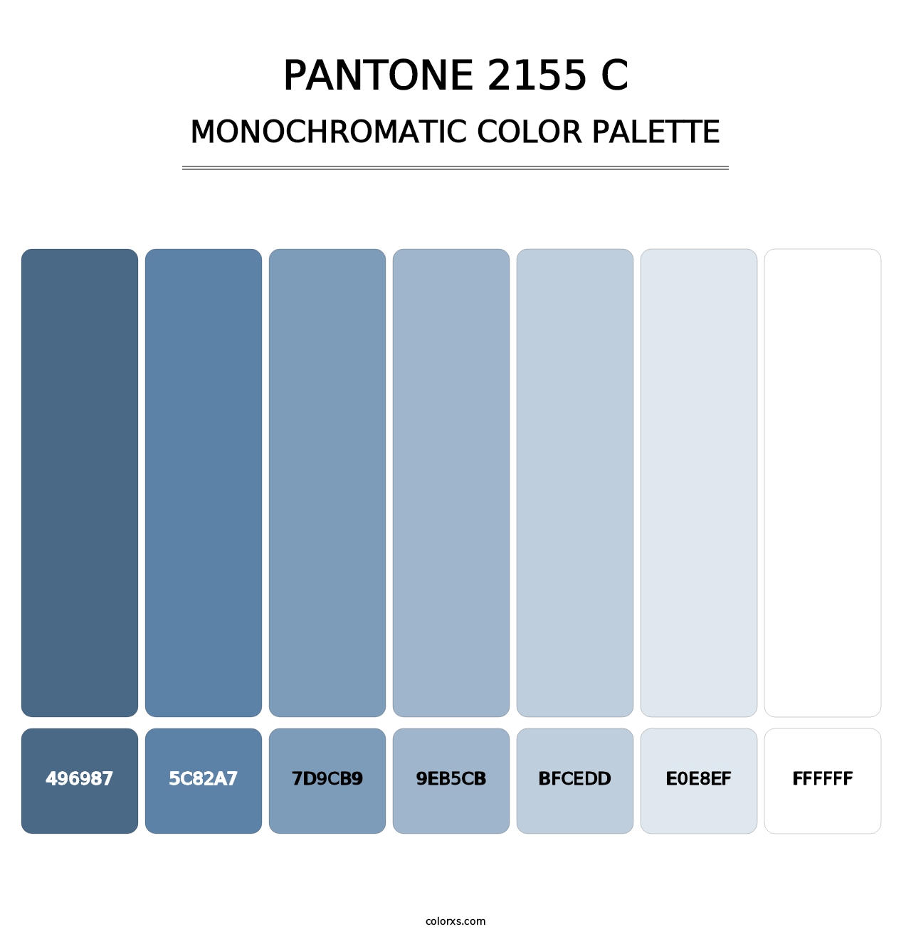 PANTONE 2155 C - Monochromatic Color Palette