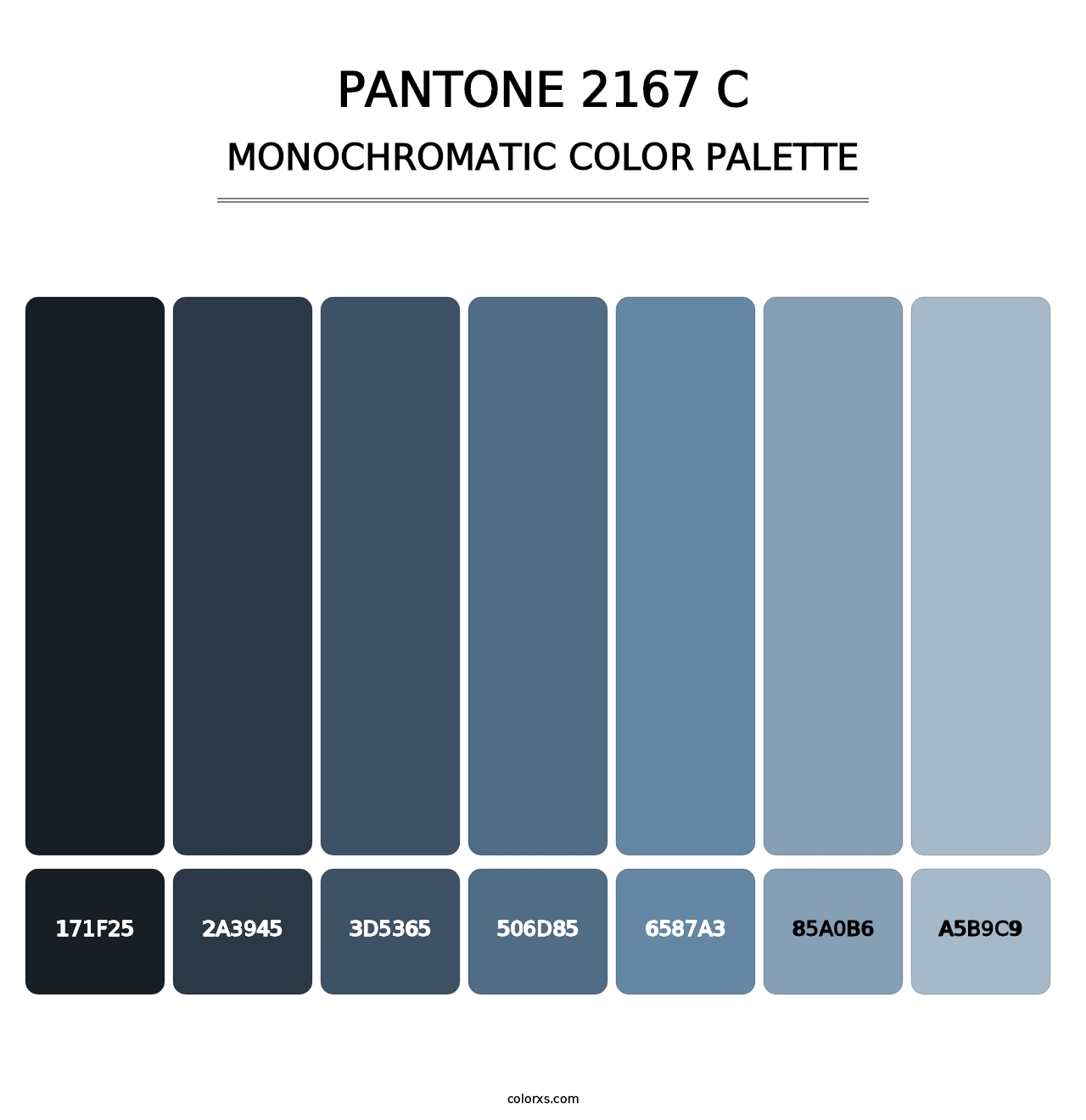 PANTONE 2167 C - Monochromatic Color Palette