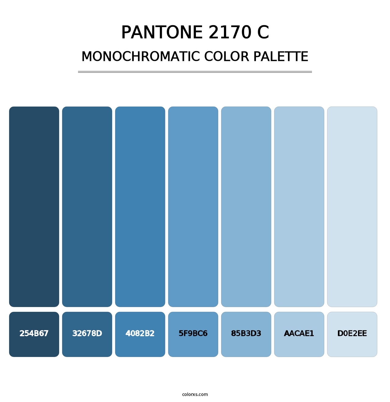 PANTONE 2170 C - Monochromatic Color Palette