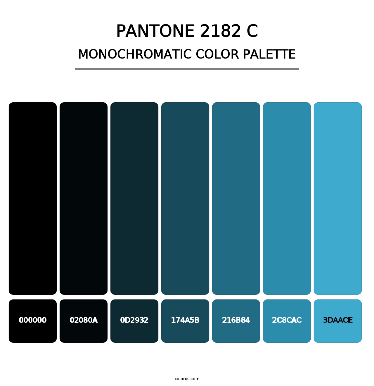 PANTONE 2182 C - Monochromatic Color Palette