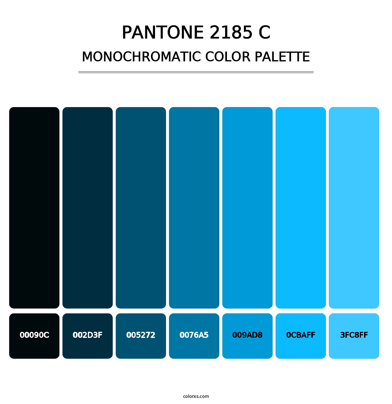 PANTONE 2185 C - Monochromatic Color Palette