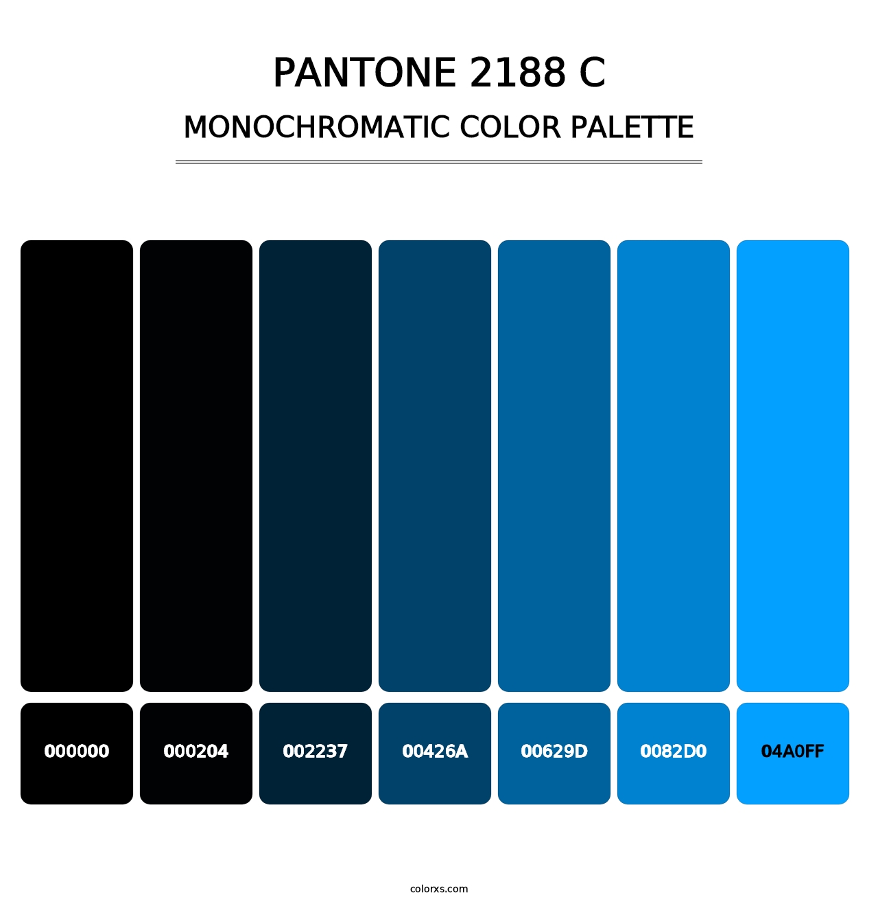 PANTONE 2188 C - Monochromatic Color Palette
