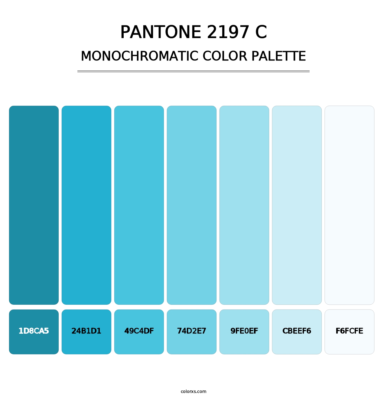 PANTONE 2197 C - Monochromatic Color Palette