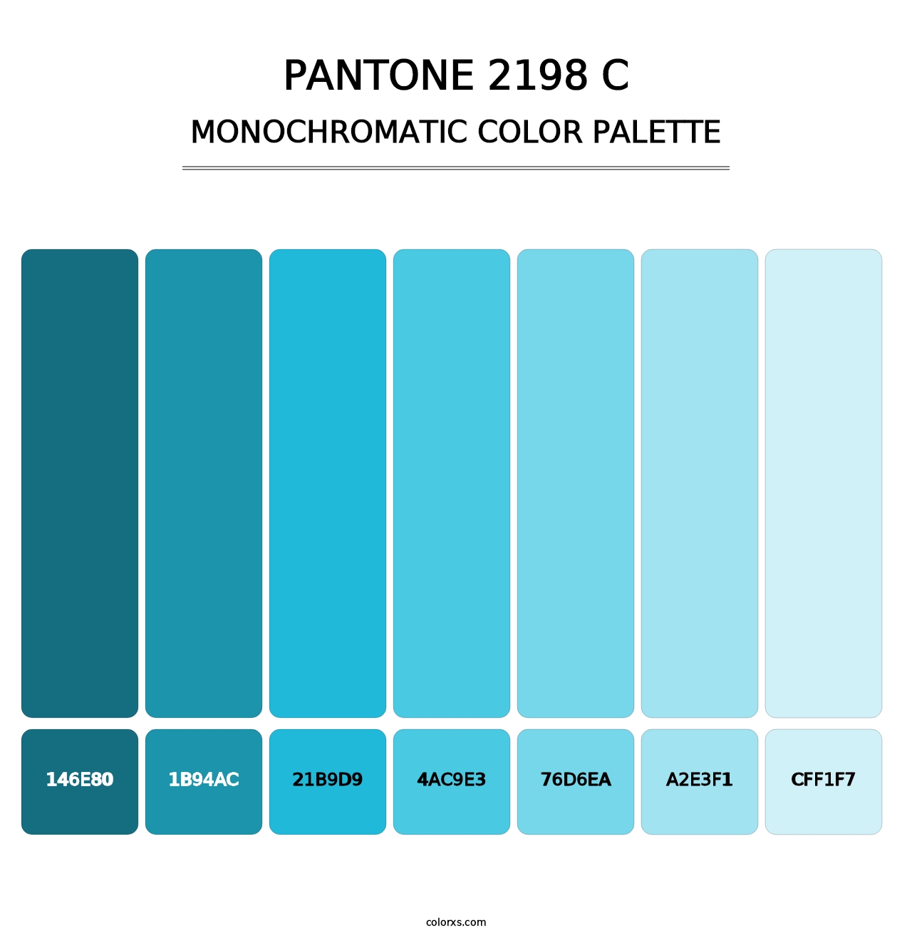 PANTONE 2198 C - Monochromatic Color Palette