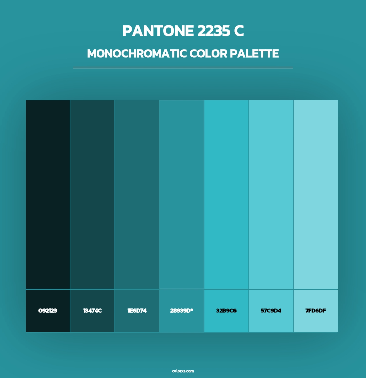 PANTONE 2235 C - Monochromatic Color Palette