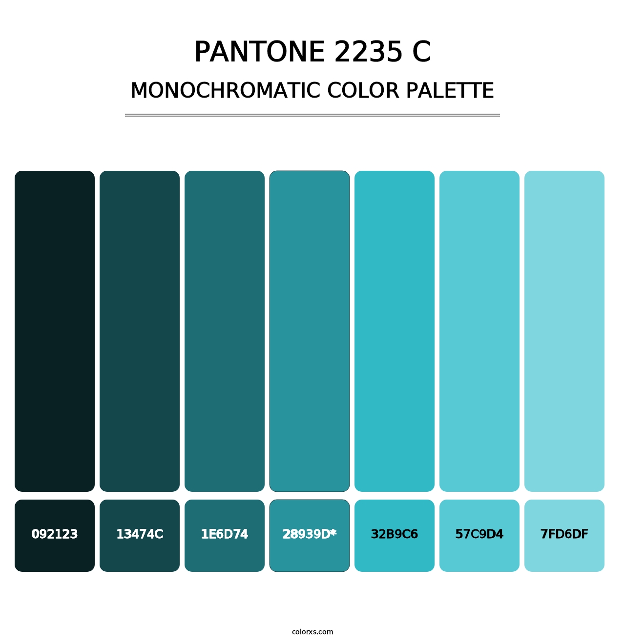 PANTONE 2235 C - Monochromatic Color Palette