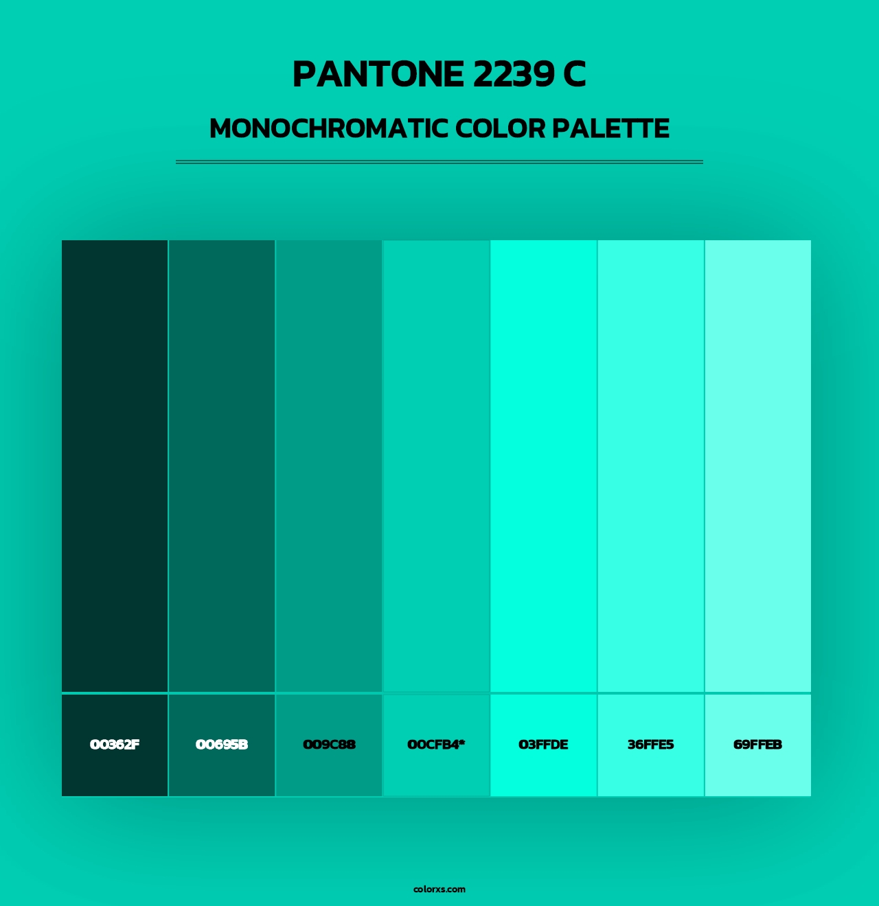 PANTONE 2239 C - Monochromatic Color Palette
