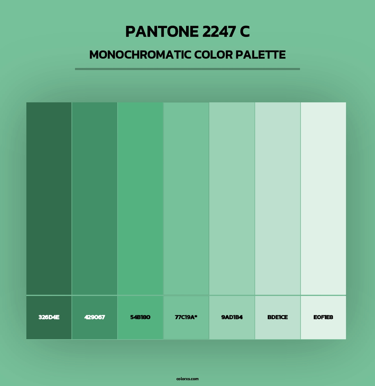 PANTONE 2247 C - Monochromatic Color Palette