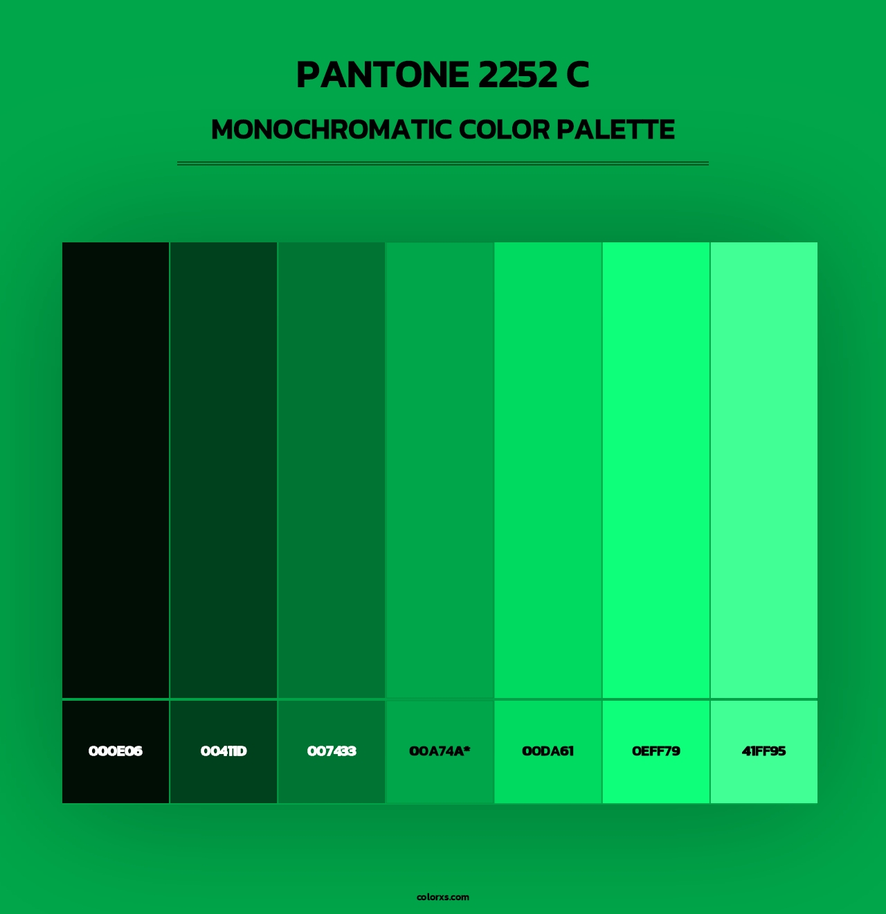 PANTONE 2252 C - Monochromatic Color Palette