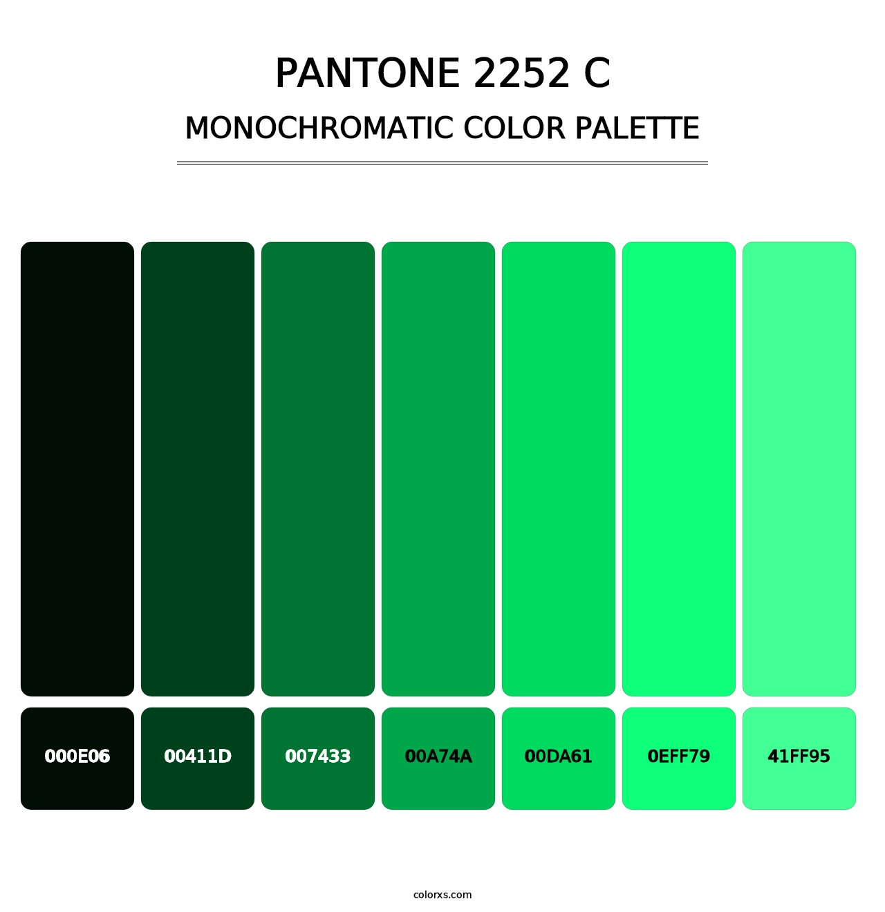 PANTONE 2252 C - Monochromatic Color Palette