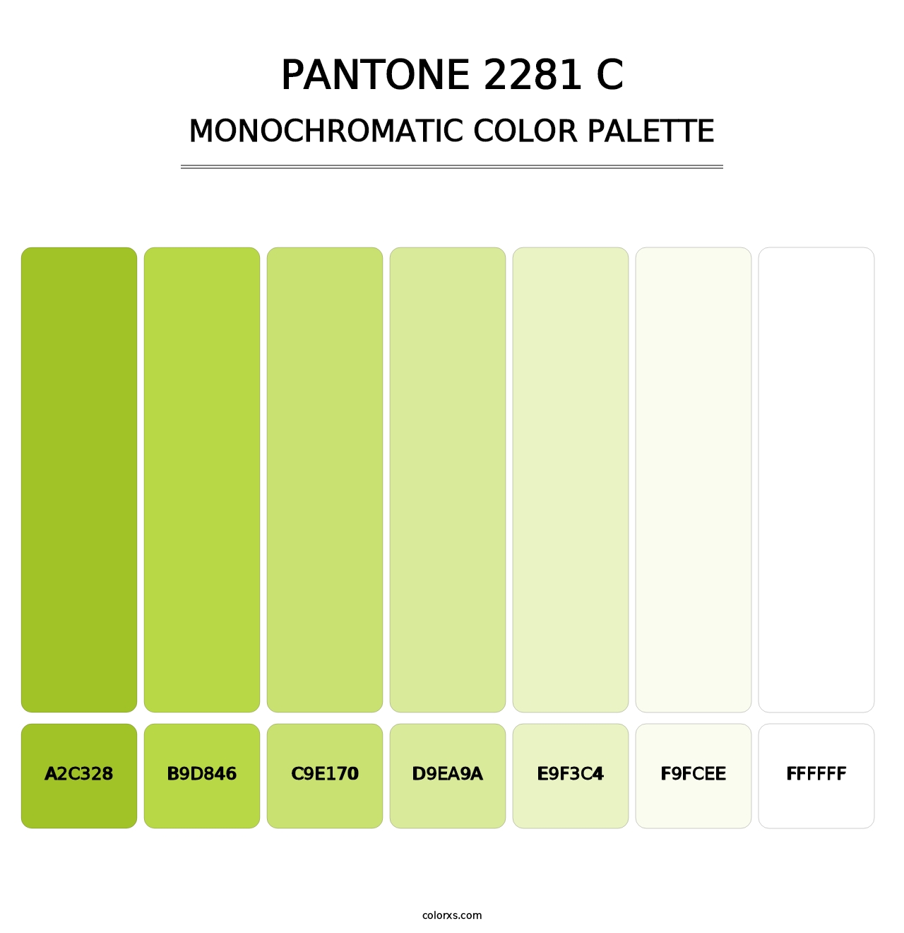 PANTONE 2281 C - Monochromatic Color Palette