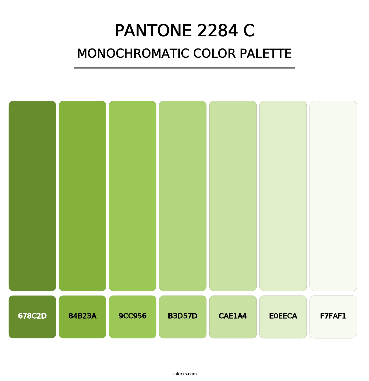 PANTONE 2284 C - Monochromatic Color Palette
