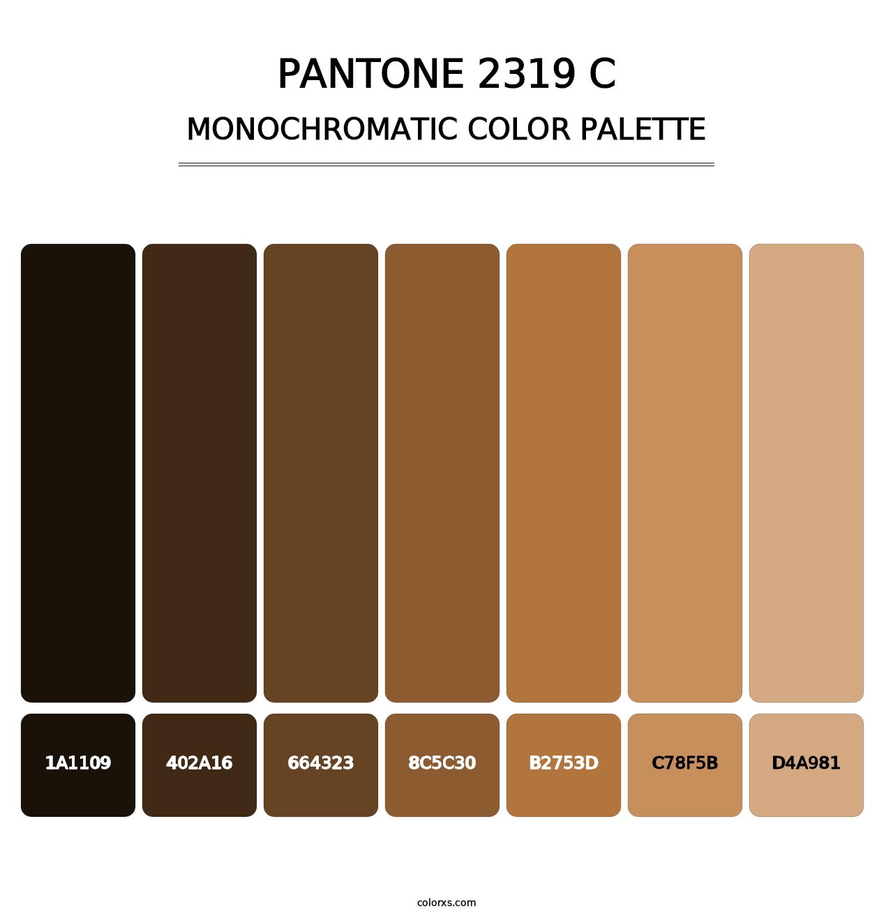 PANTONE 2319 C - Monochromatic Color Palette