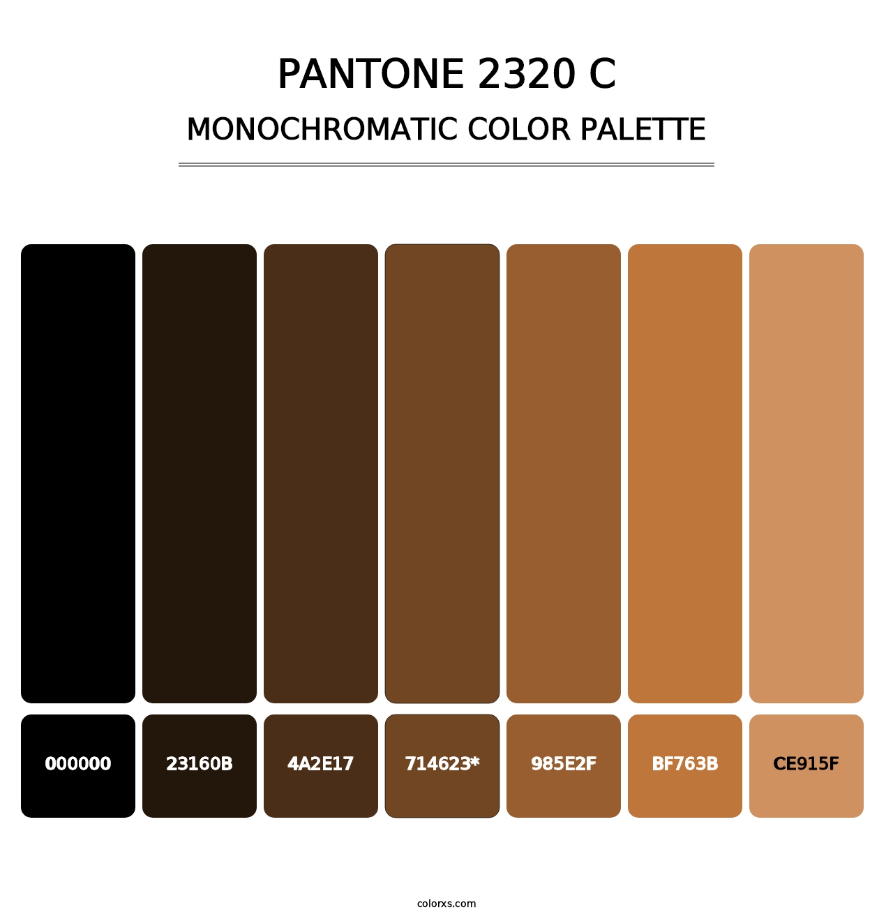 PANTONE 2320 C - Monochromatic Color Palette