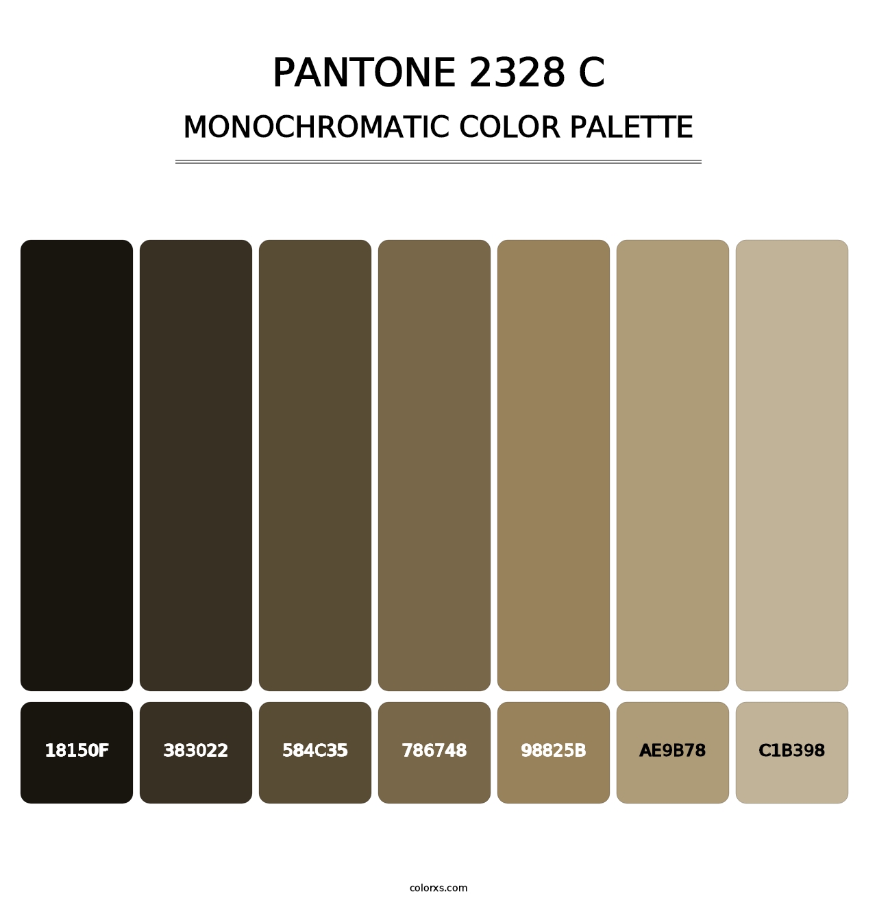 PANTONE 2328 C - Monochromatic Color Palette