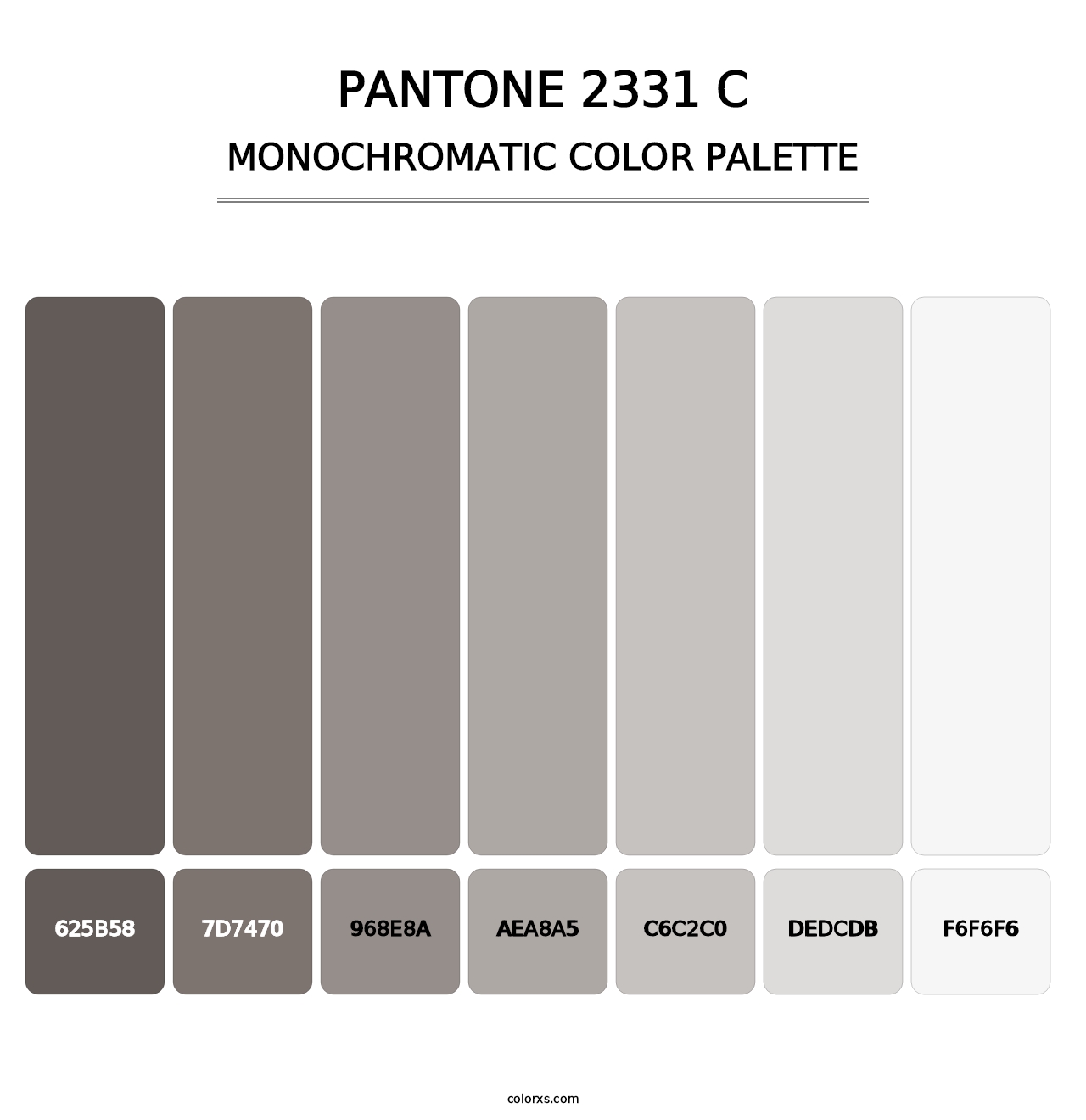 PANTONE 2331 C - Monochromatic Color Palette