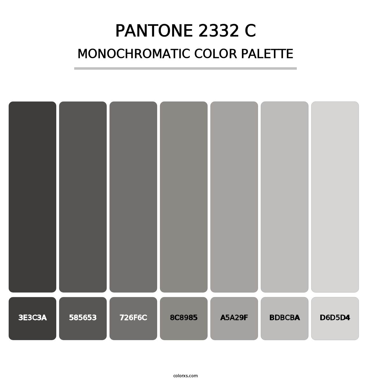 PANTONE 2332 C - Monochromatic Color Palette