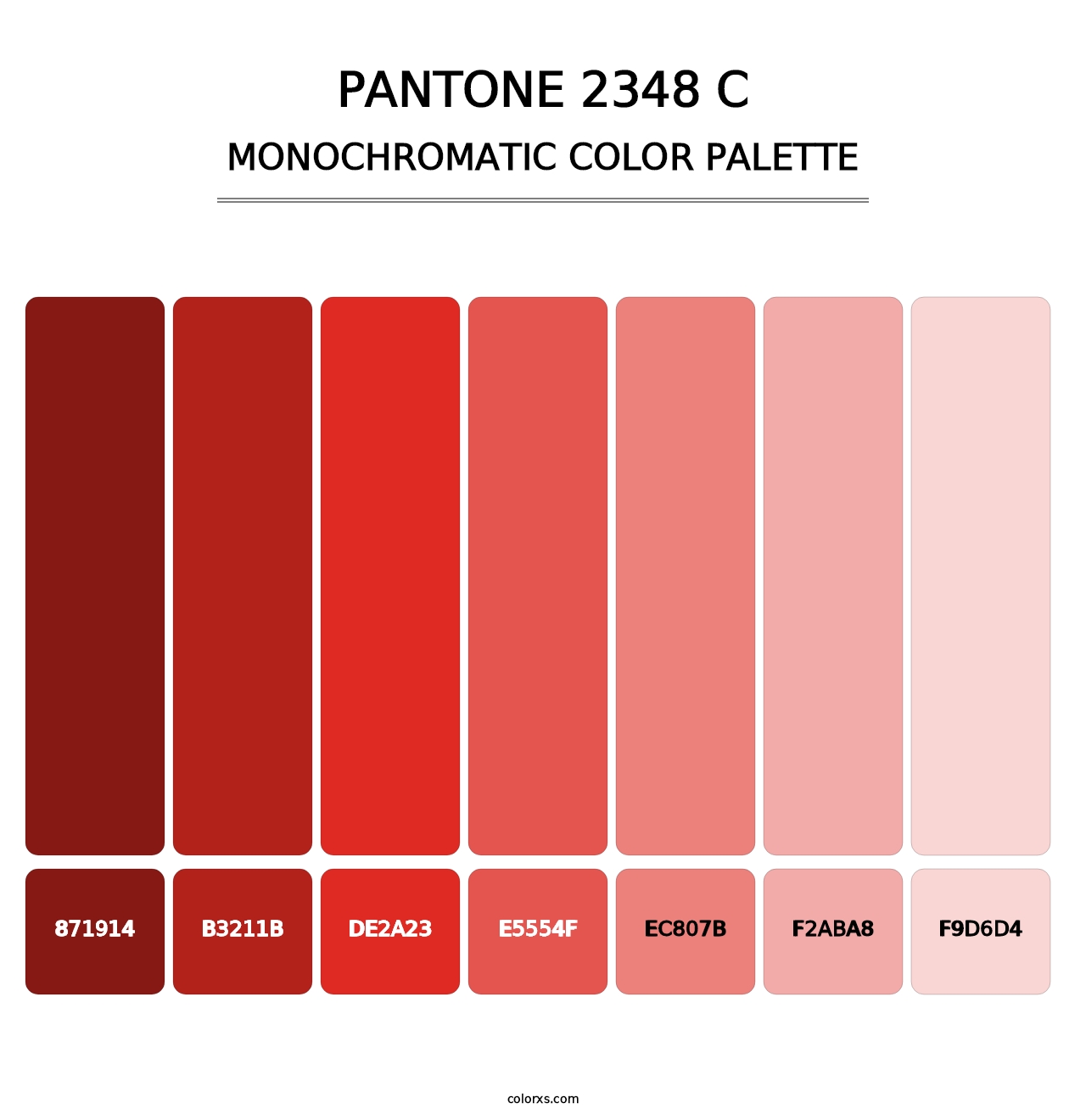 PANTONE 2348 C - Monochromatic Color Palette