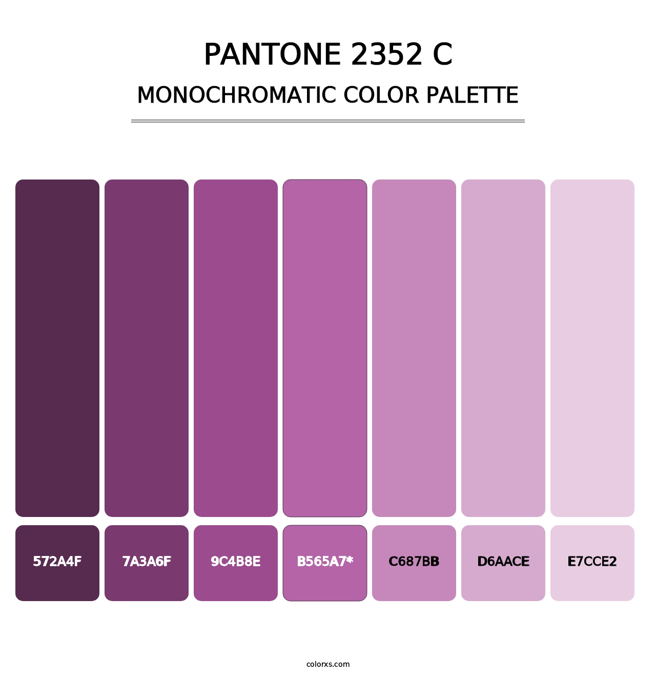 PANTONE 2352 C - Monochromatic Color Palette