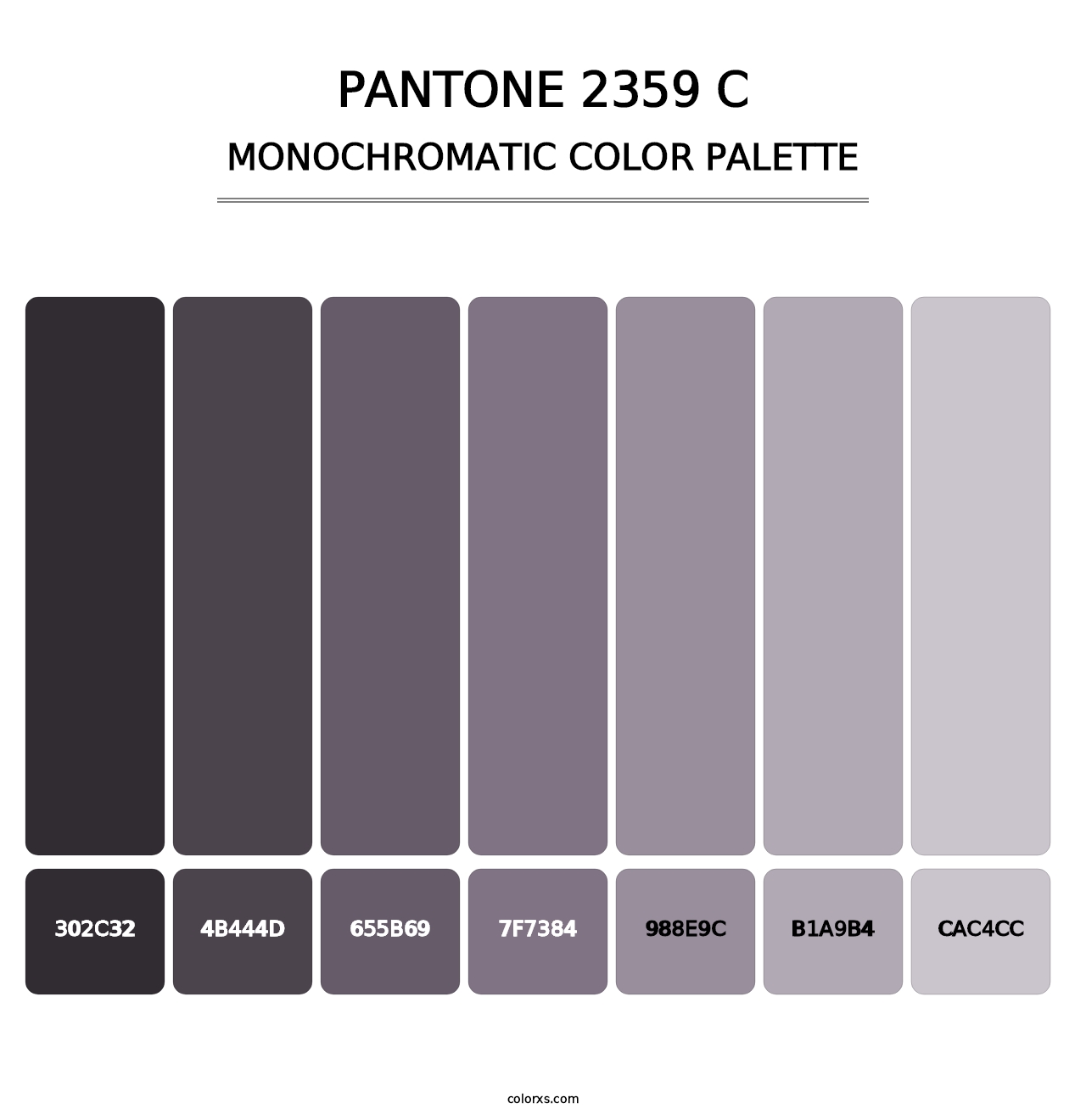 PANTONE 2359 C - Monochromatic Color Palette